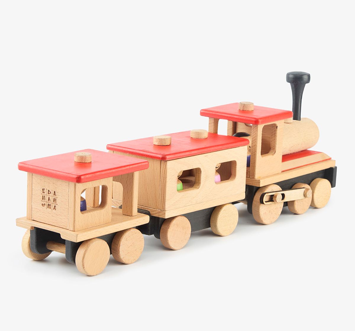 Ed-a-Mamma Wooden Train Set (3Pcs)