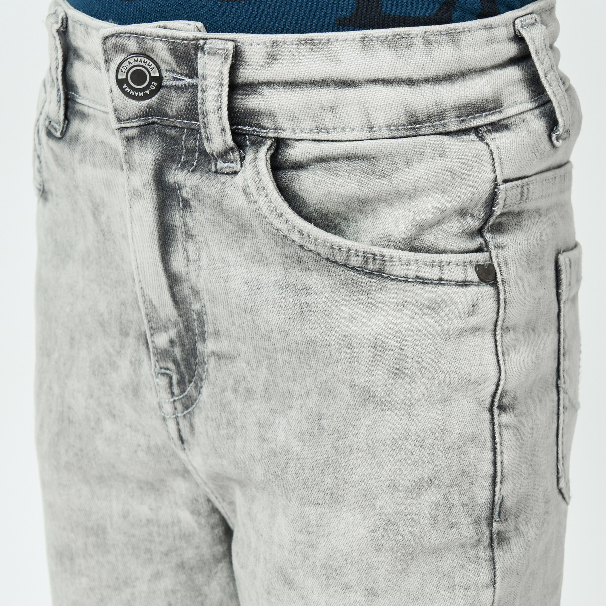 Boys light wash denim Grey