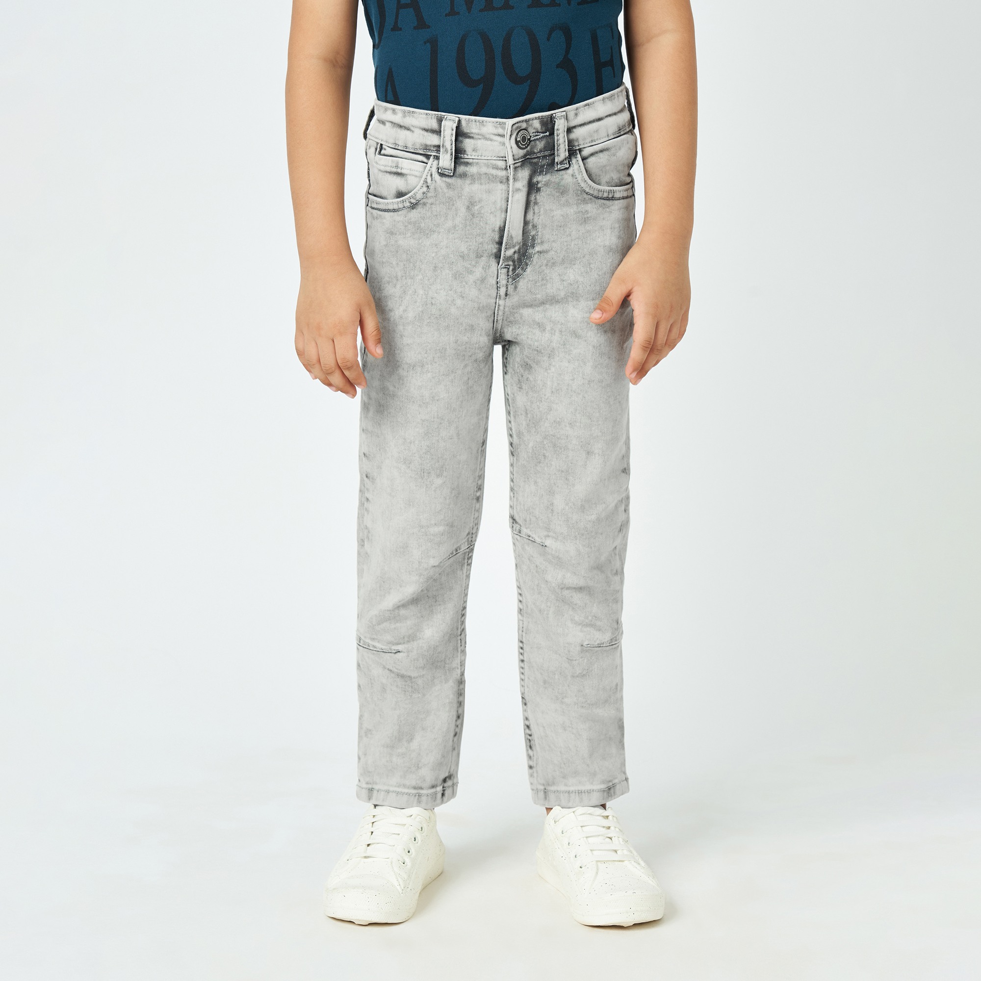 Boys light wash denim Grey
