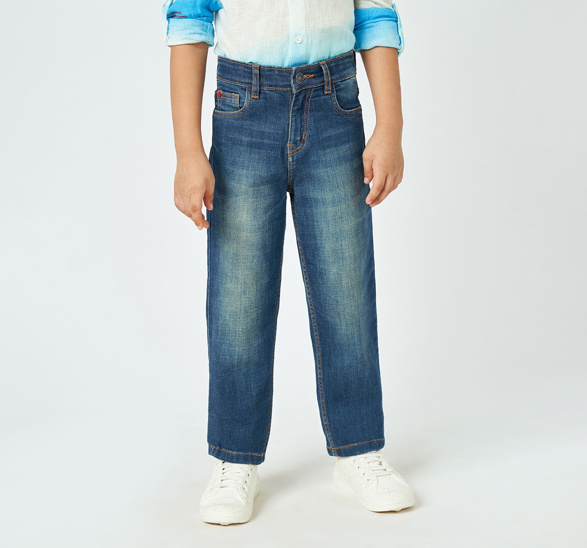 Boys seamless indigo denim Navy