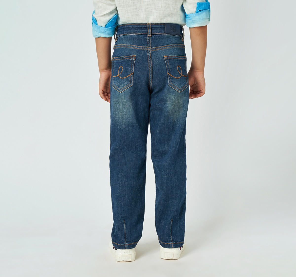 Boys seamless indigo denim Navy