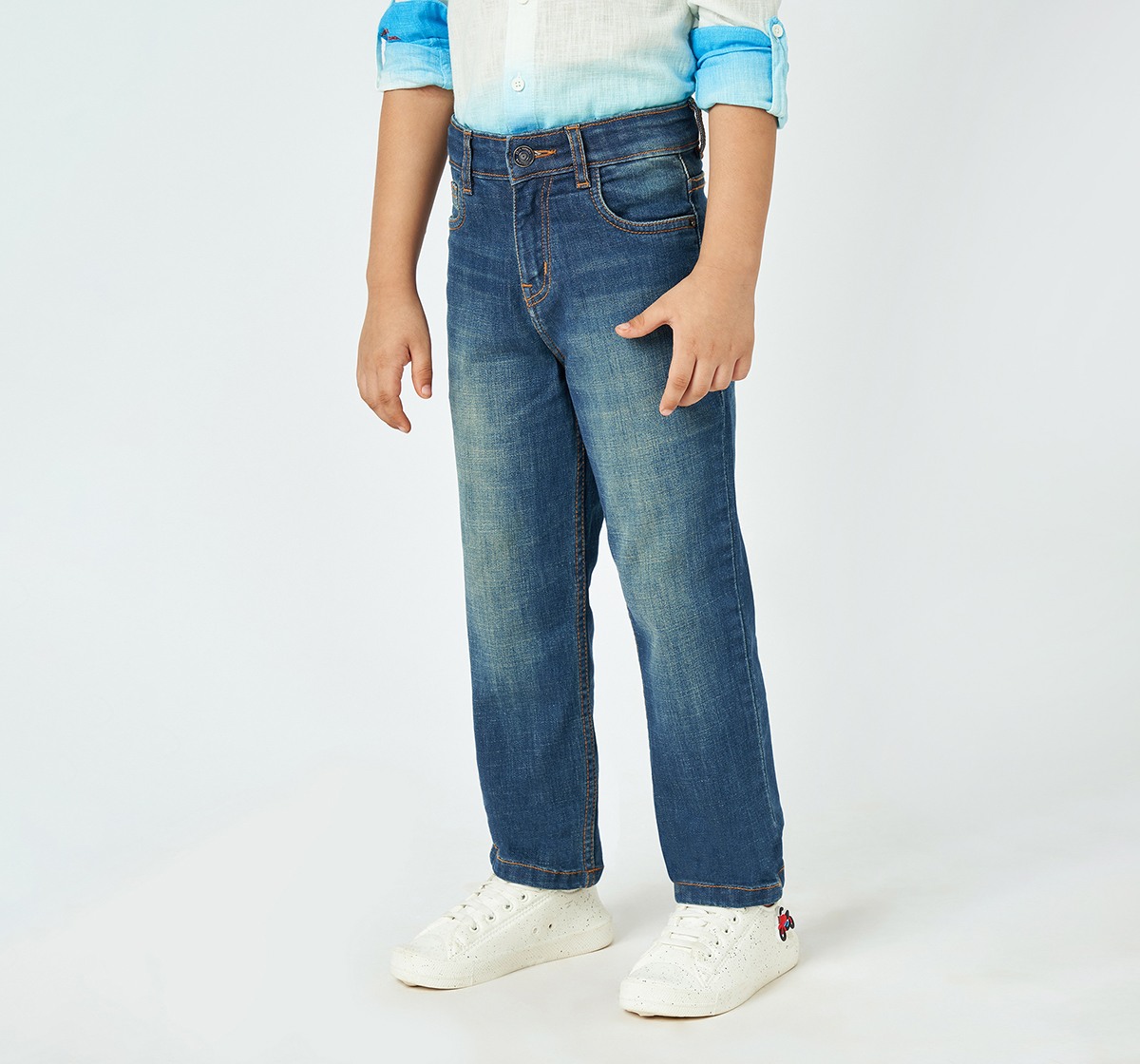 Boys seamless indigo denim Navy