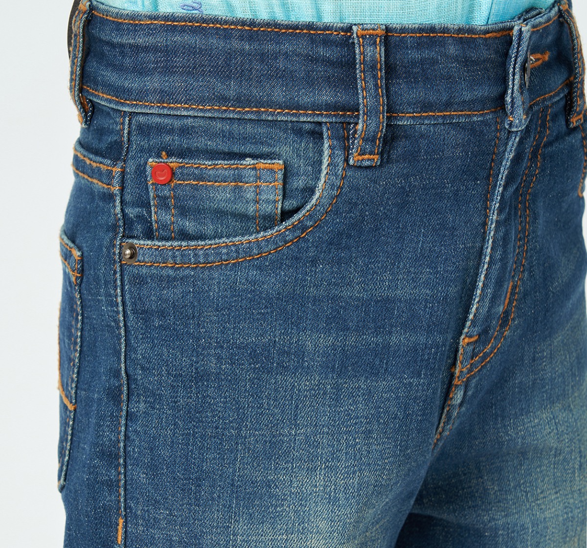 Boys seamless indigo denim Navy