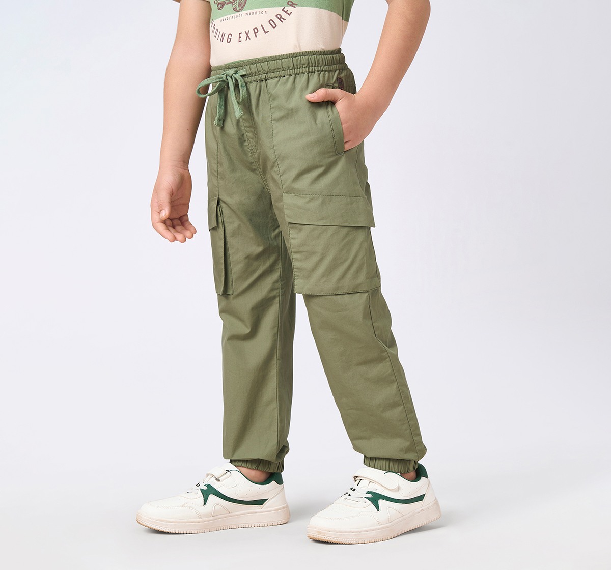 Boys woven joggers Olive