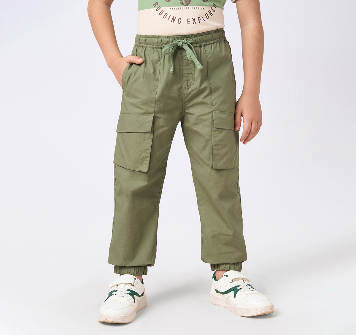 Boys woven joggers Olive