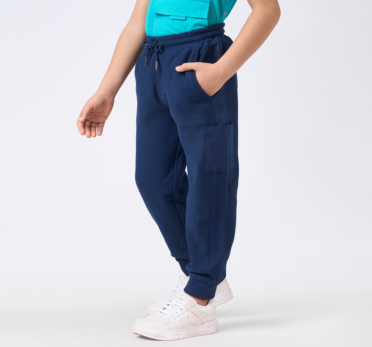 Boys knit joggers  Navy