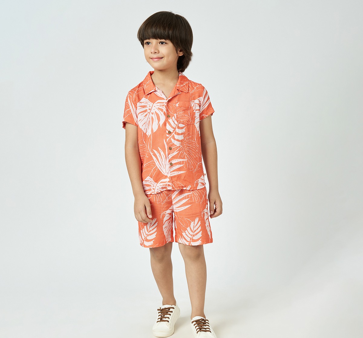 Boys shirt & shorts set Orange