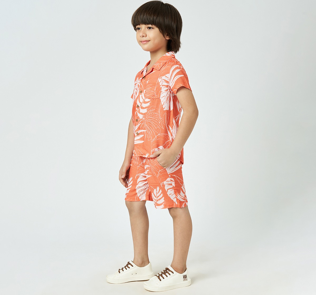 Boys shirt & shorts set Orange