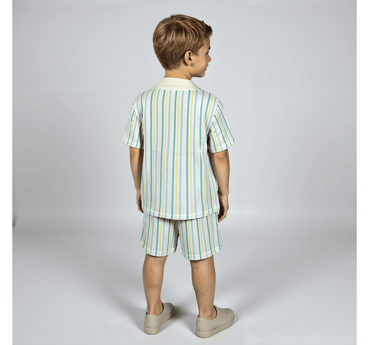 Boys striper set off white