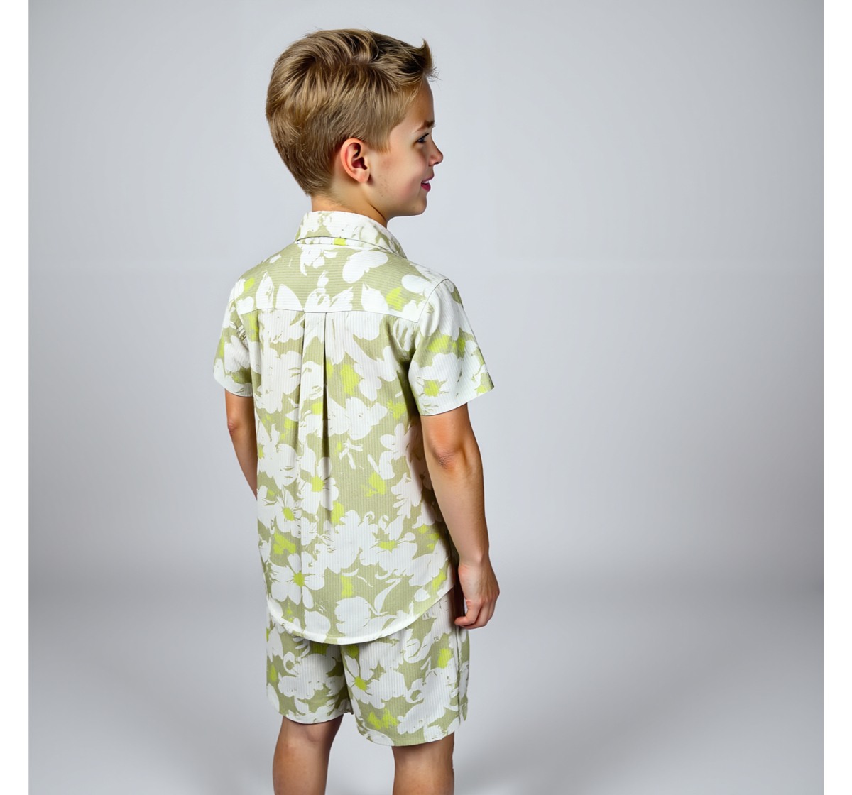 Boys Shirt & Shorts Clothing Sets Green