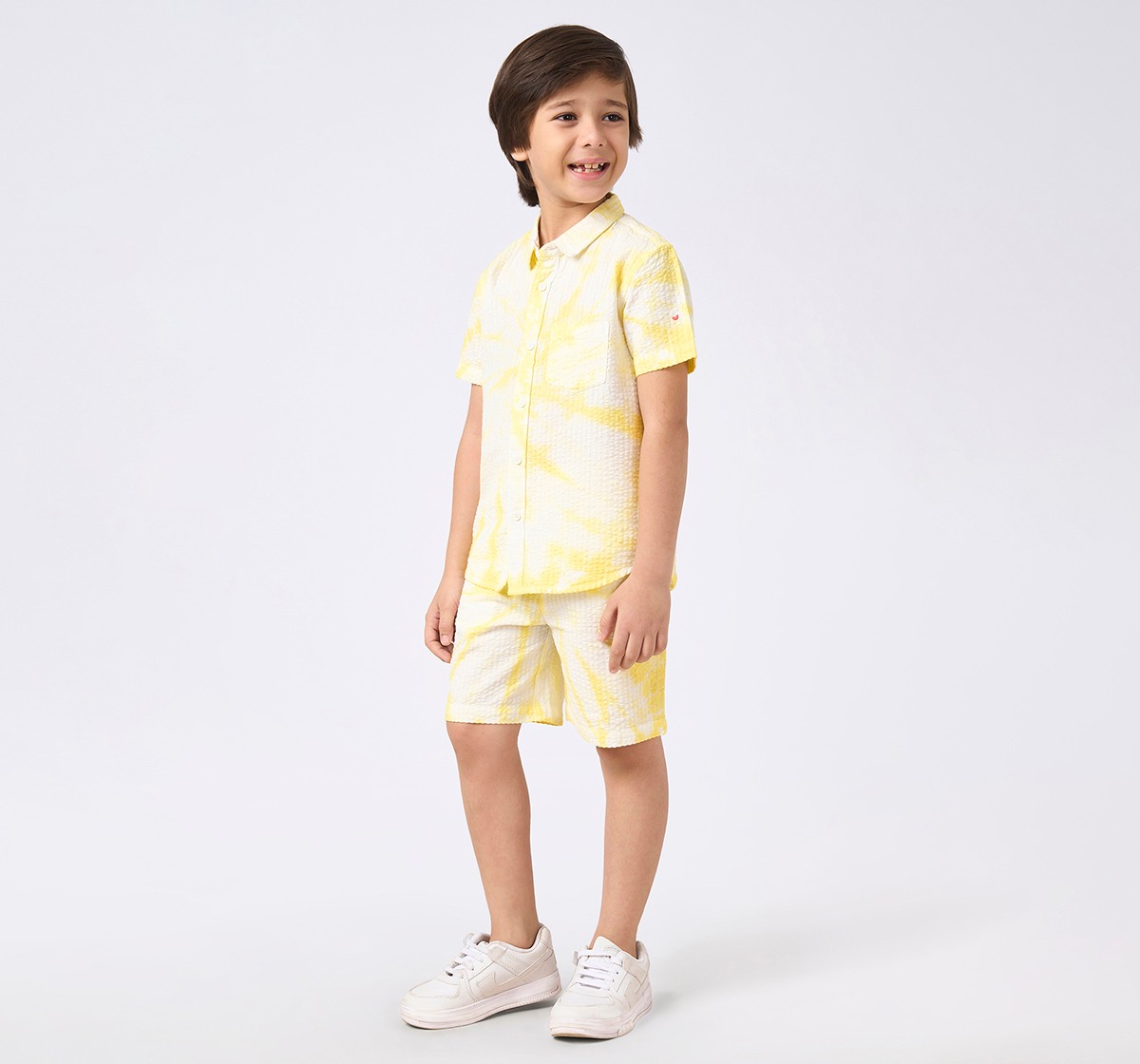 Boys shirt & shorts set Yellow