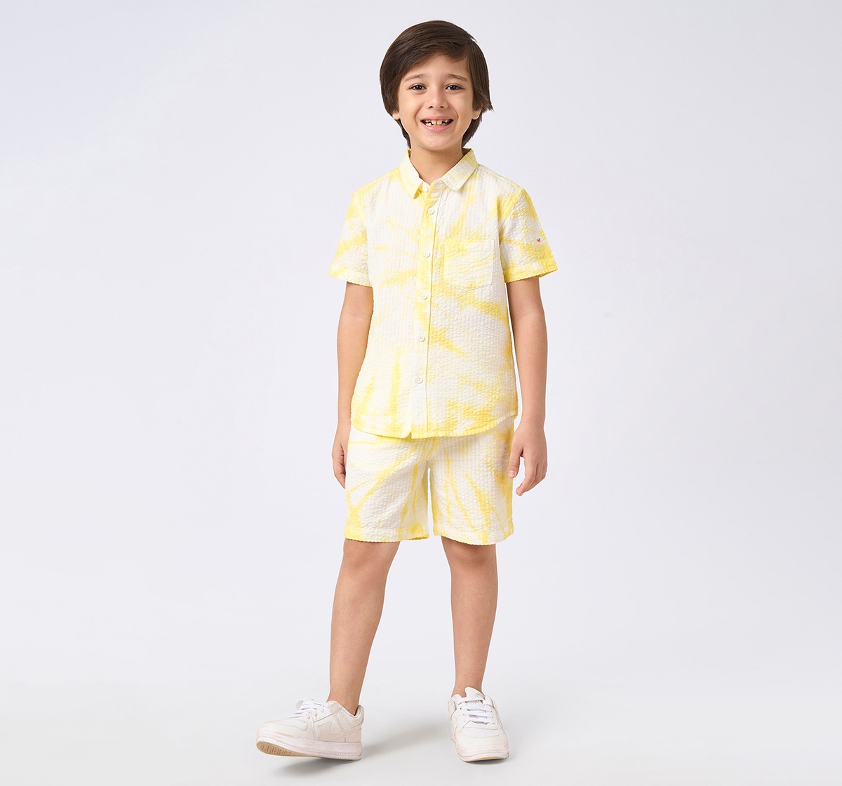 Boys shirt & shorts set Yellow