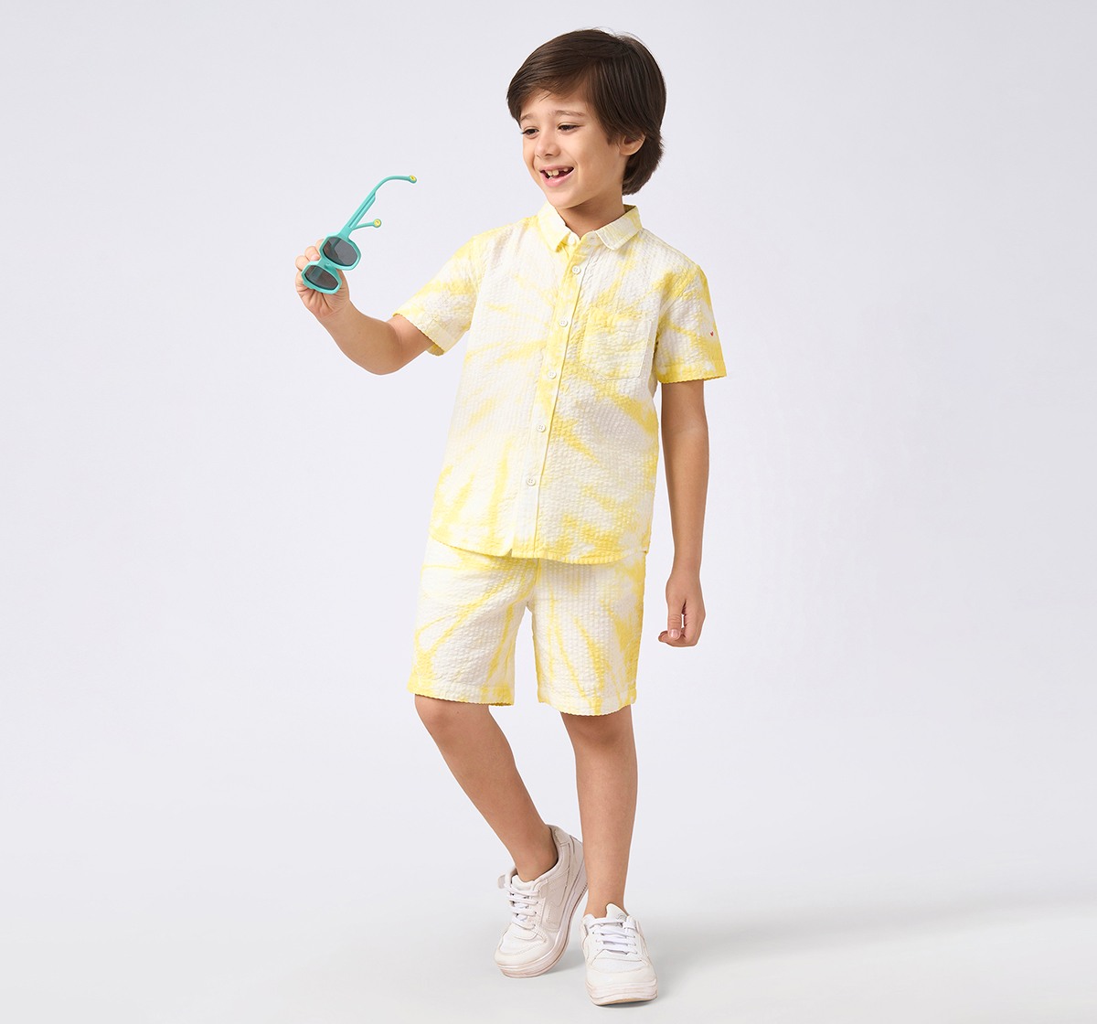 Boys shirt & shorts set Yellow