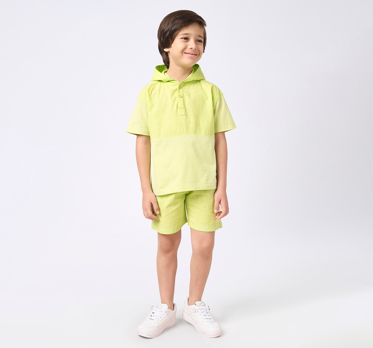 Boys Shirt & Shorts set Yellow