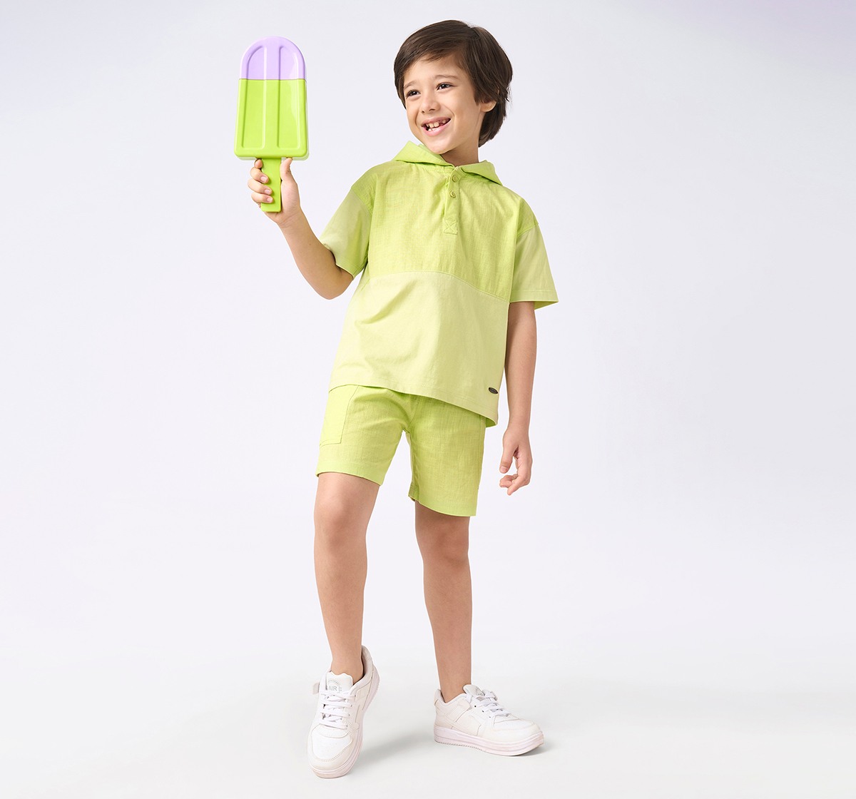 Boys Shirt & Shorts set Yellow