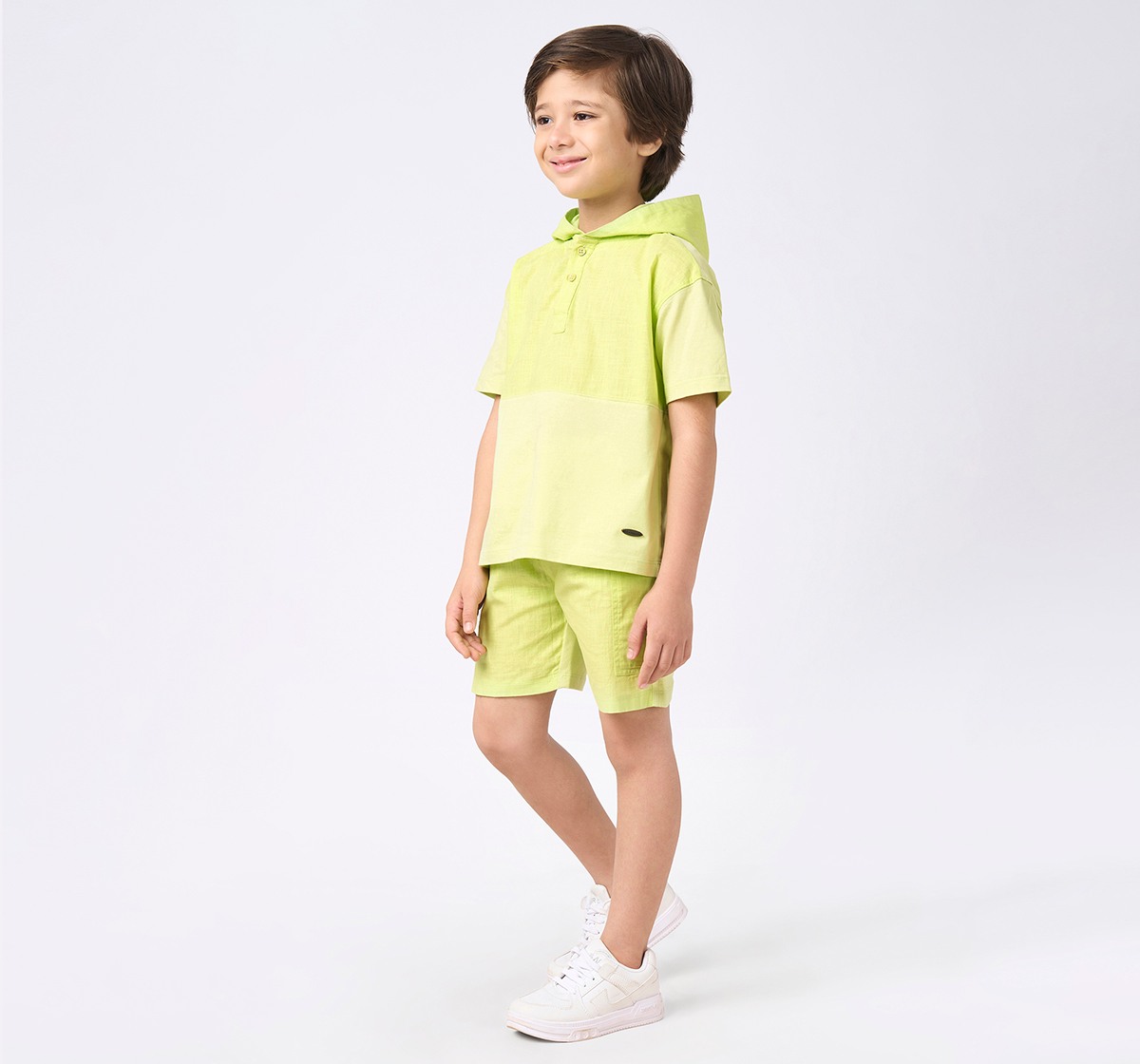 Boys Shirt & Shorts set Yellow