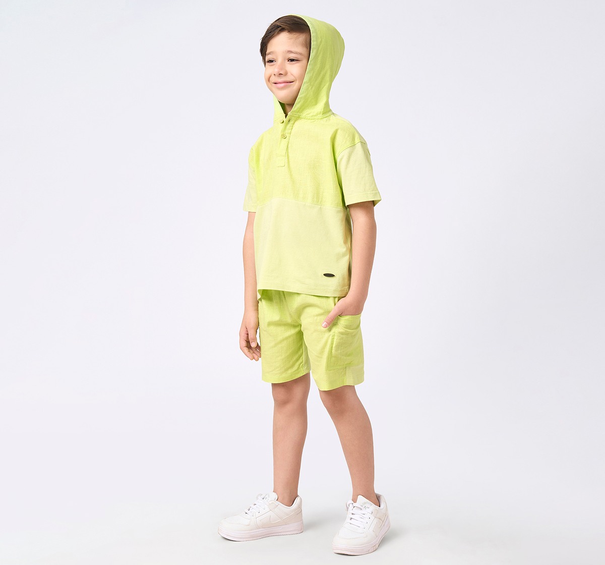 Boys Shirt & Shorts set Yellow
