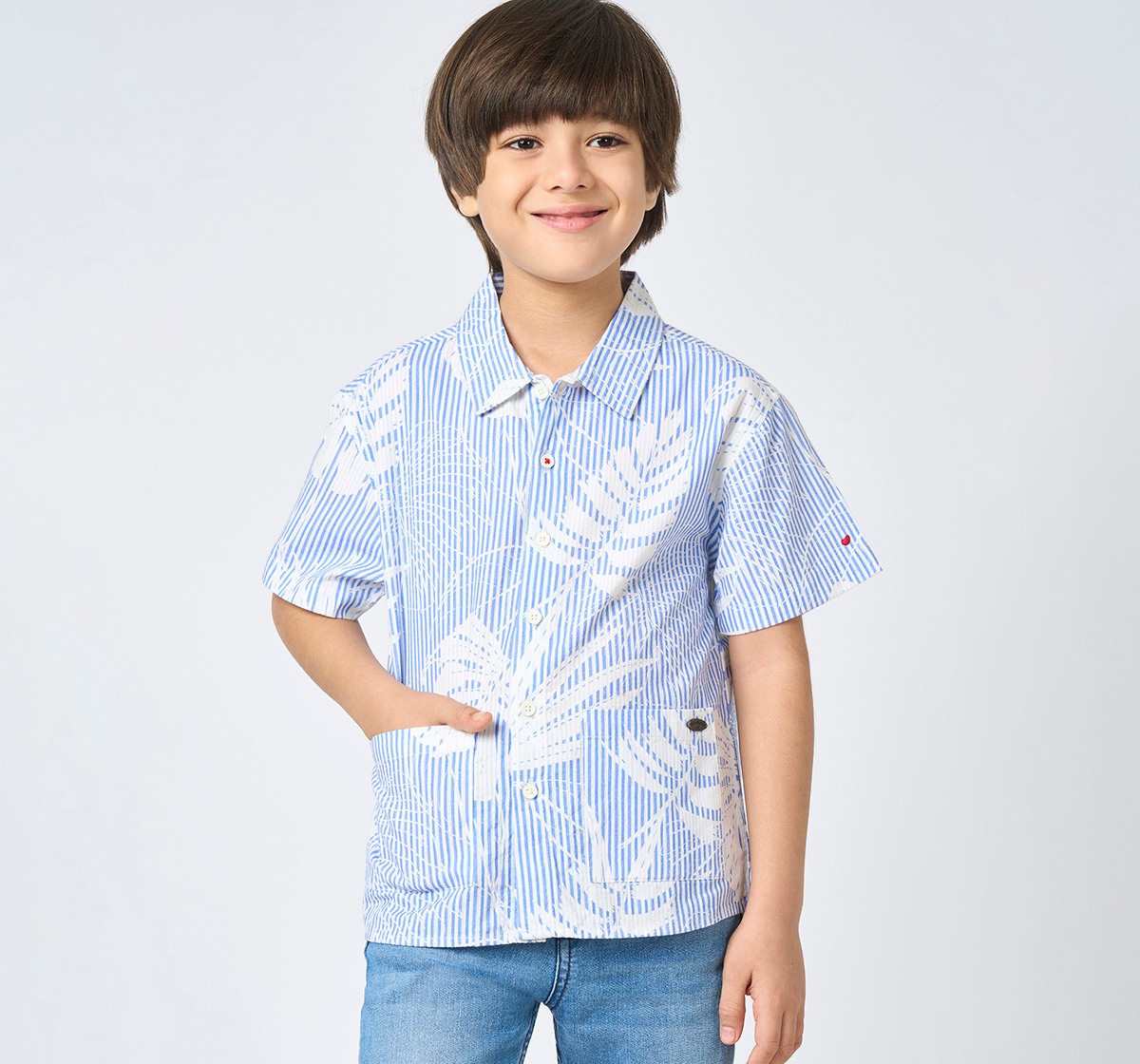 Boys half sleeves shirt Blue