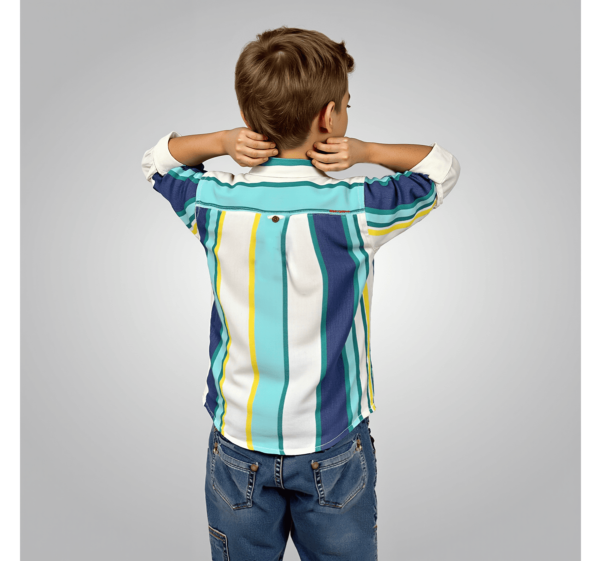 Boys striped long sleeves shirts Multicolor