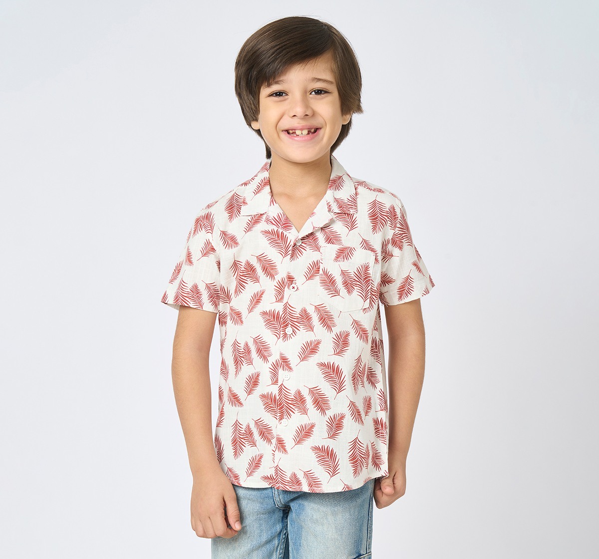 Boys half sleeves shirt Rust