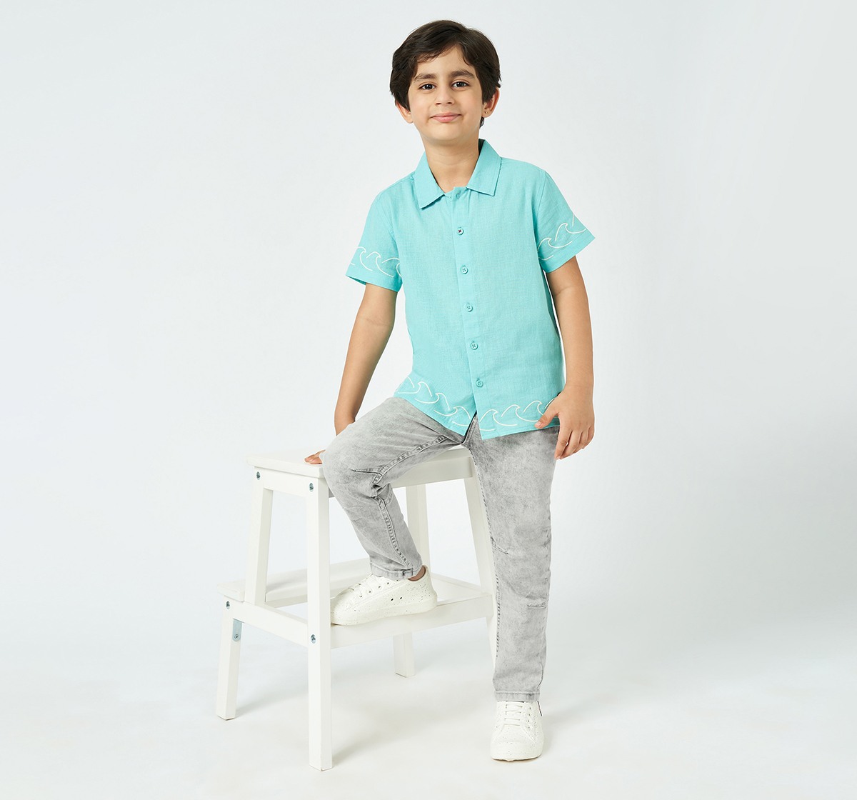 Boys half sleeves shirt Blue