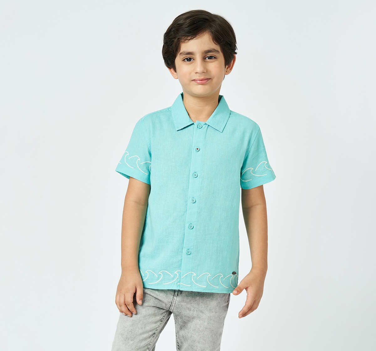 Boys half sleeves shirt Blue