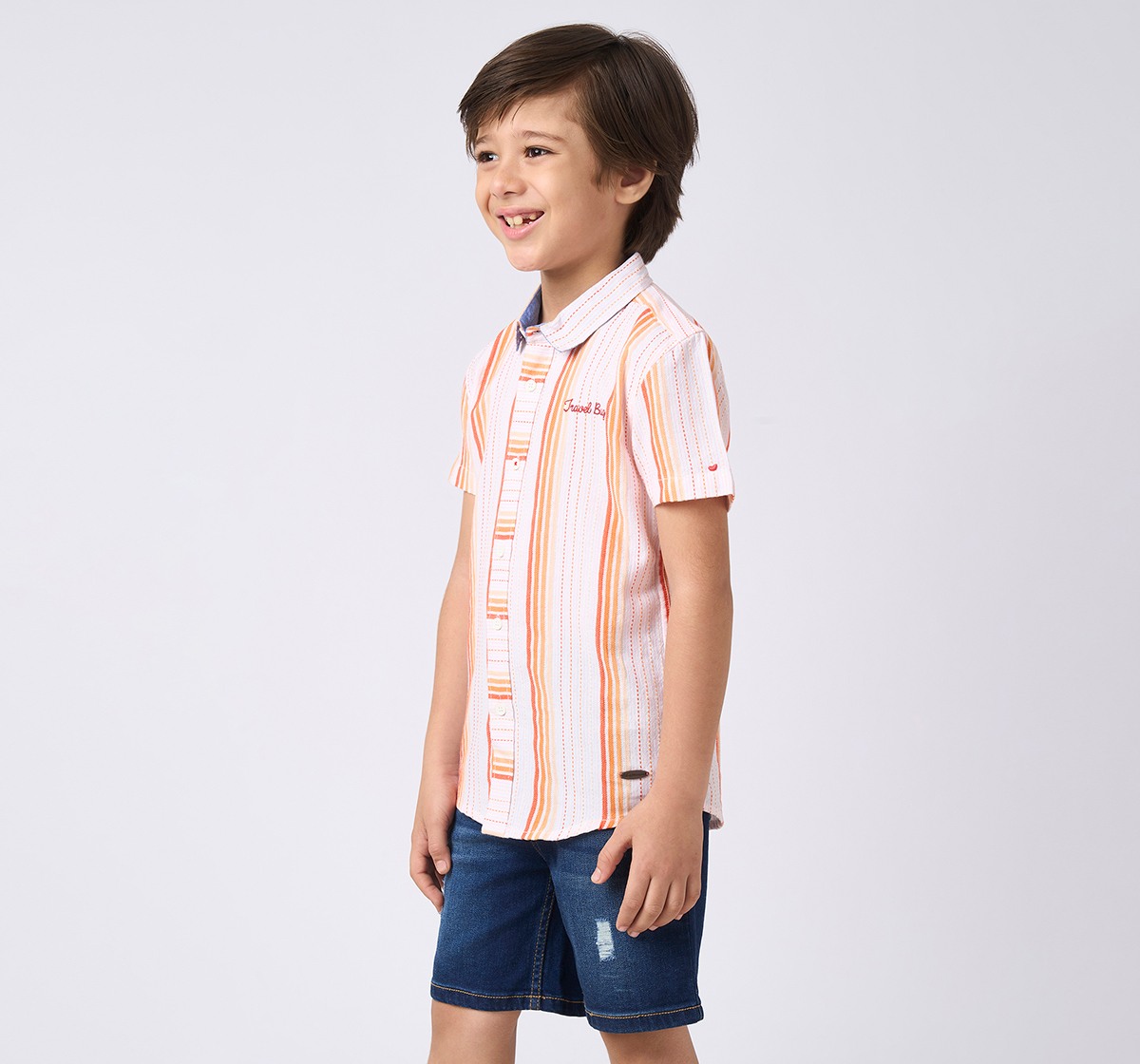 Boys half sleeves shirt Red