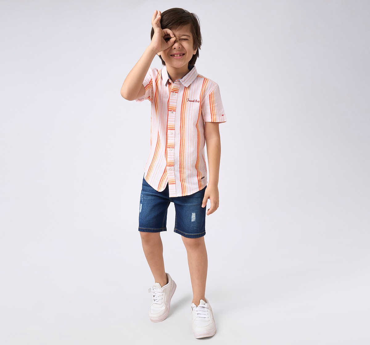 Boys half sleeves shirt Red