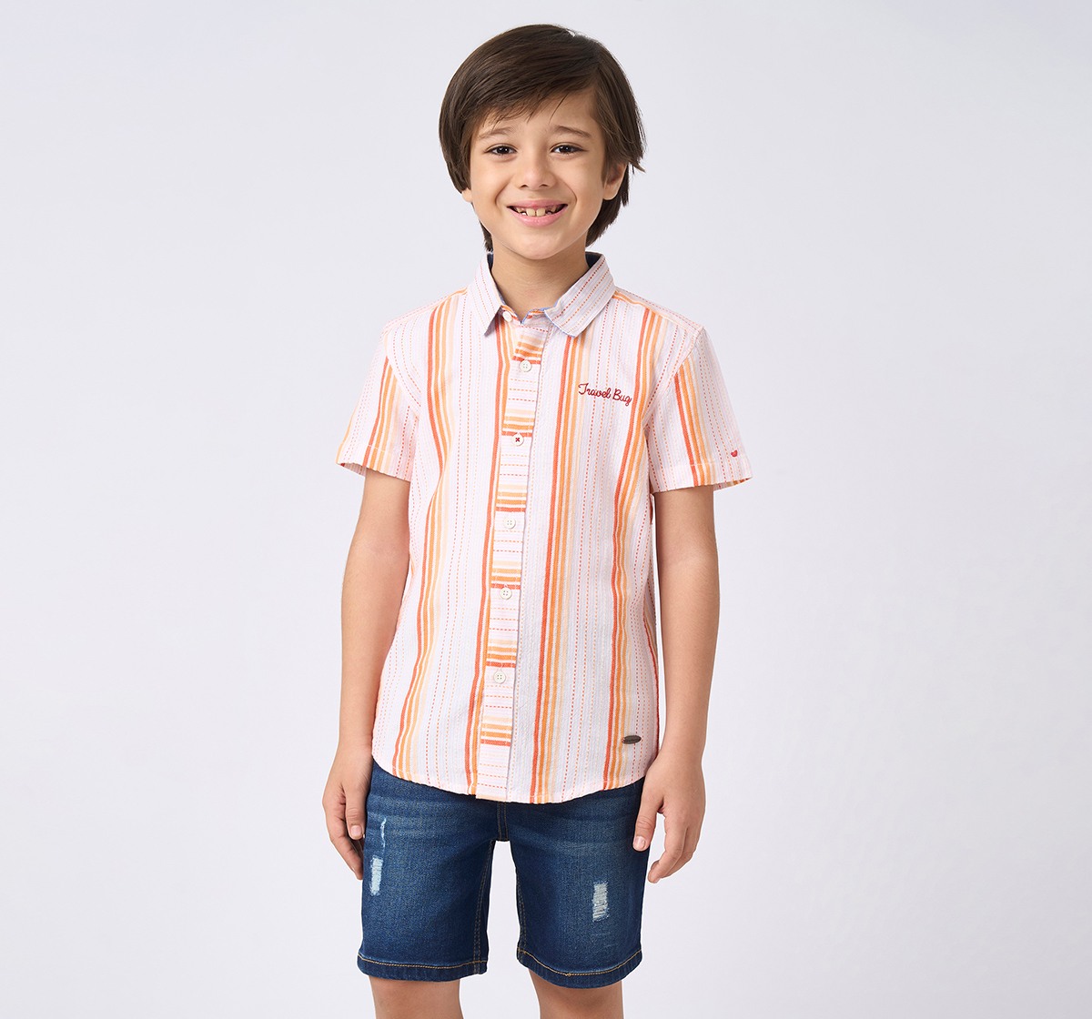 Boys half sleeves shirt Red