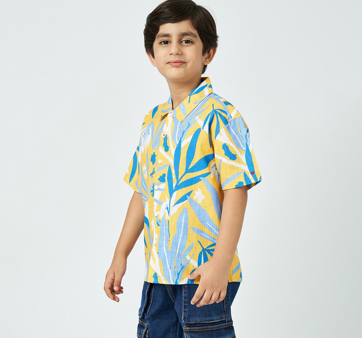 Boys printed shirt Yellow