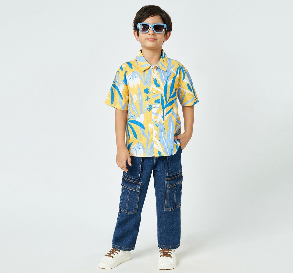 Boys printed shirt Yellow