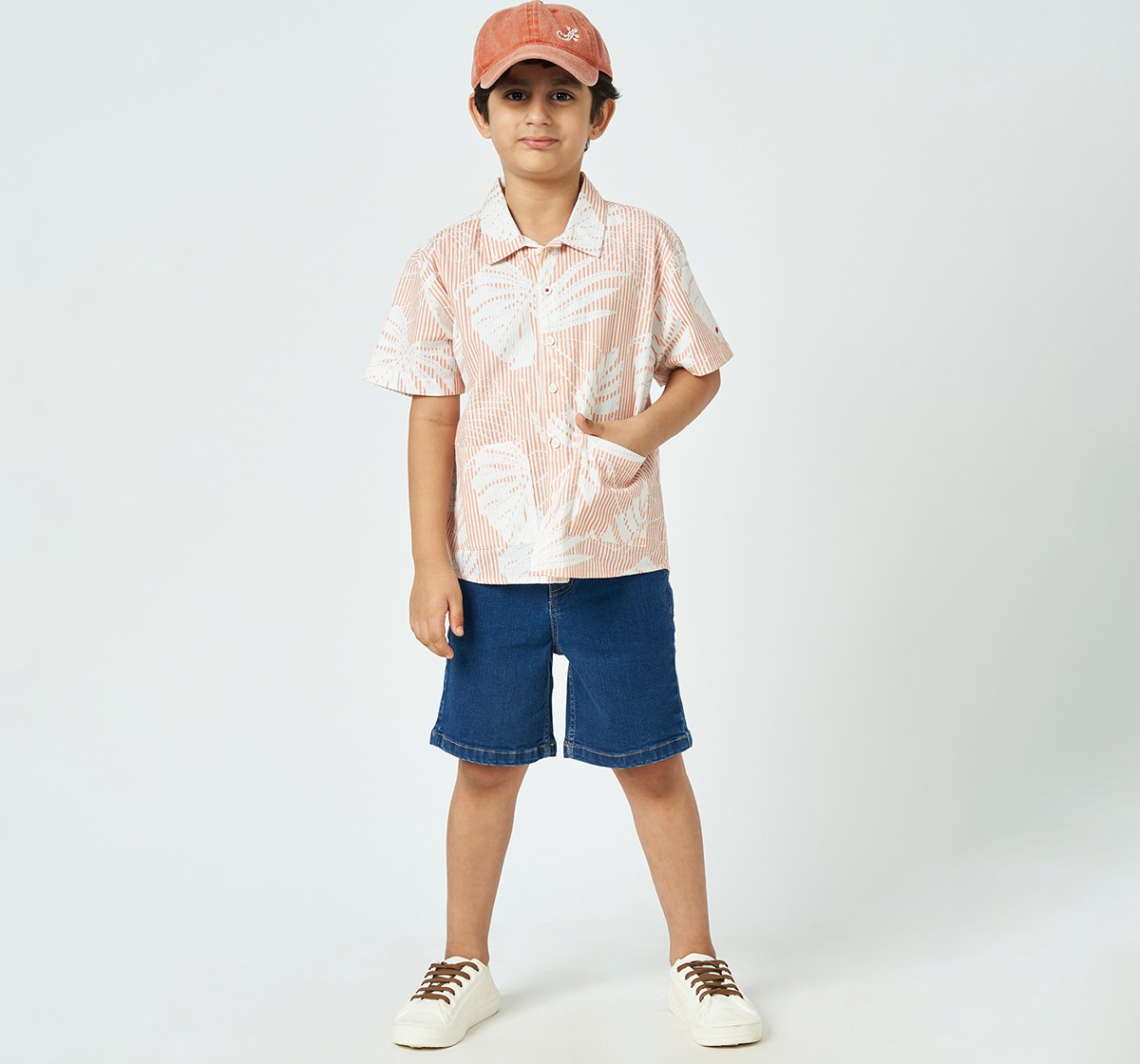 Boys half sleeves shirt Orange