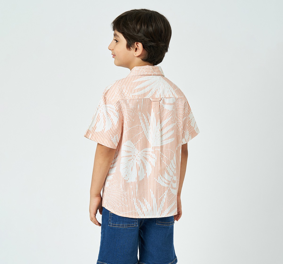 Boys half sleeves shirt Orange