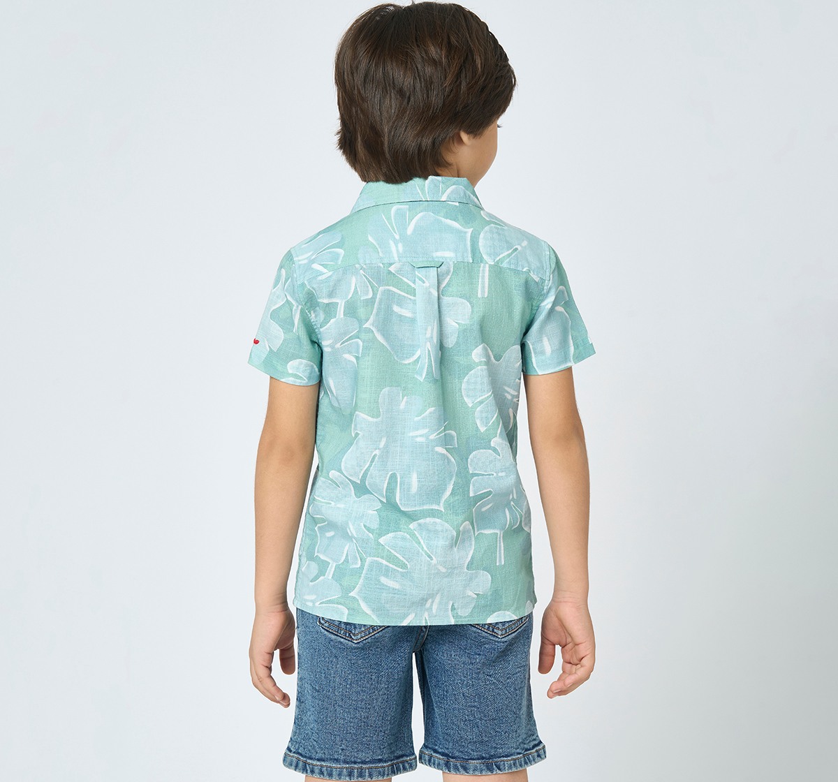 Boys half sleeves shirt Green