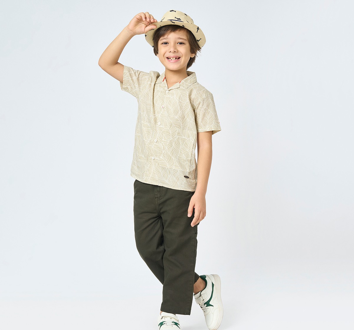 Boys half sleeves shirt Beige