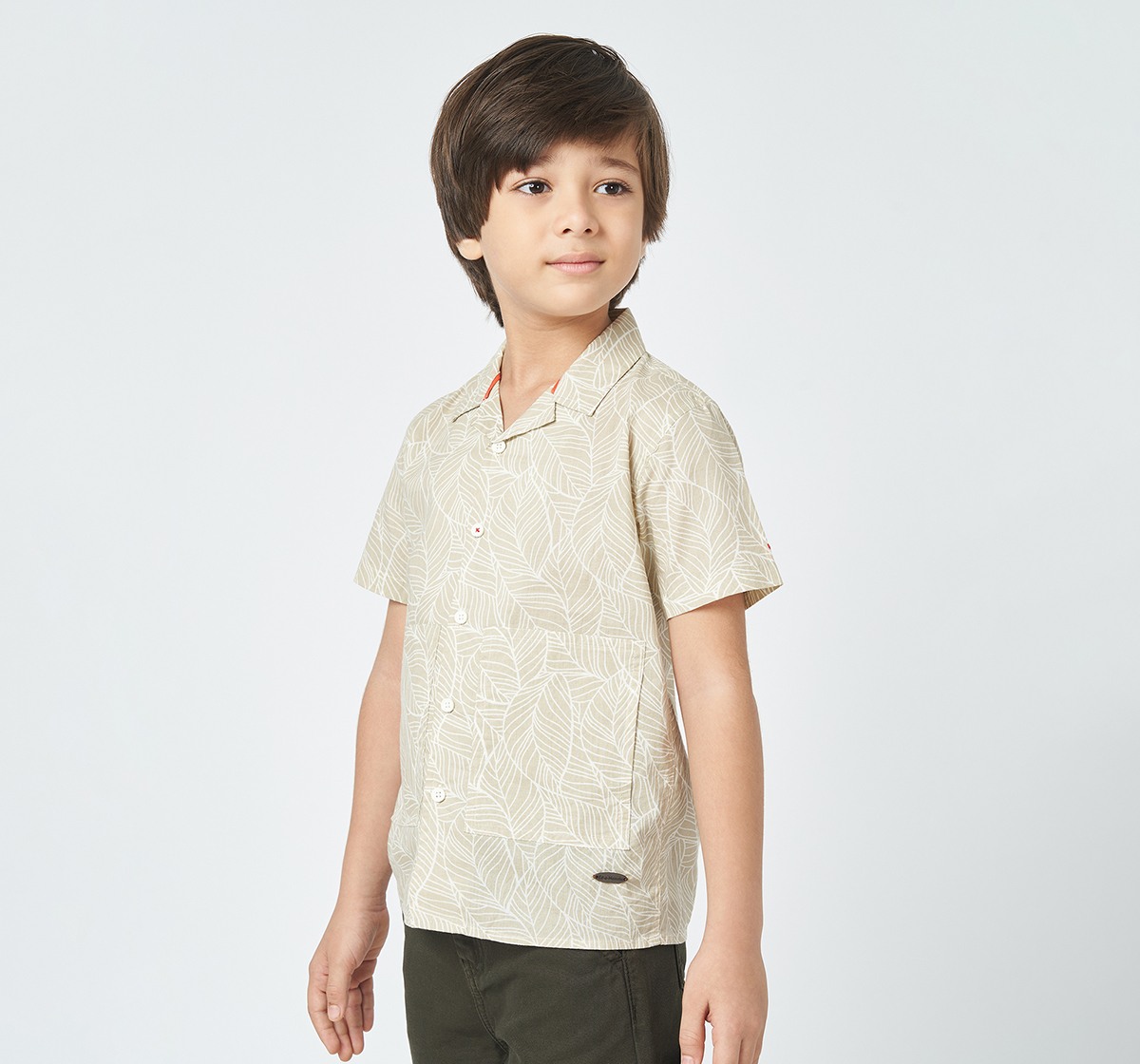 Boys half sleeves shirt Beige