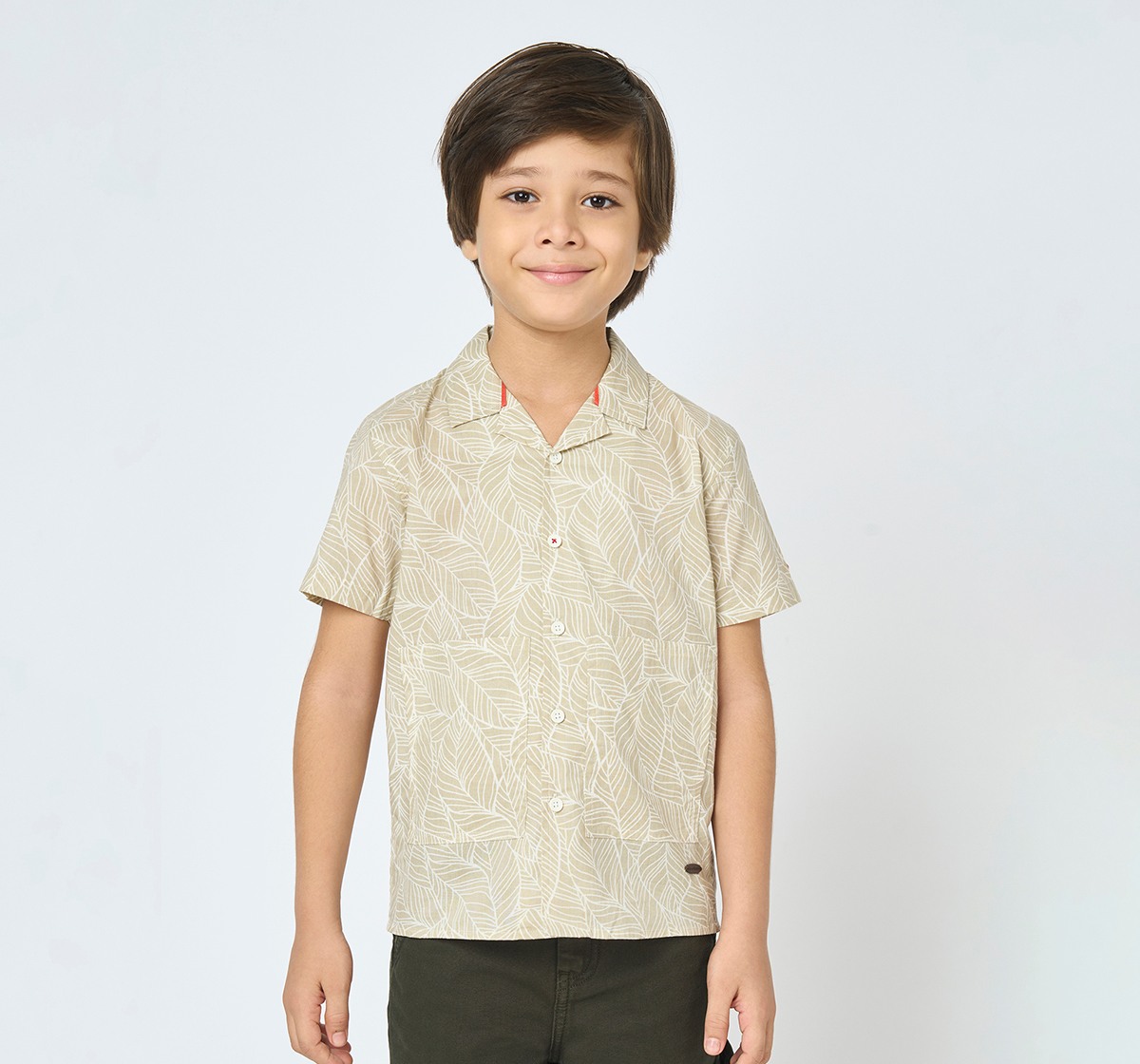 Boys half sleeves shirt Beige