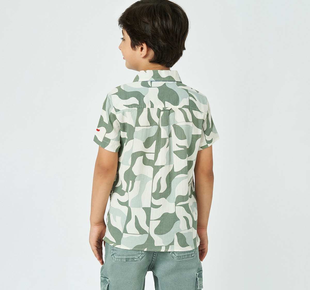 Boys half sleeves shirt Olive