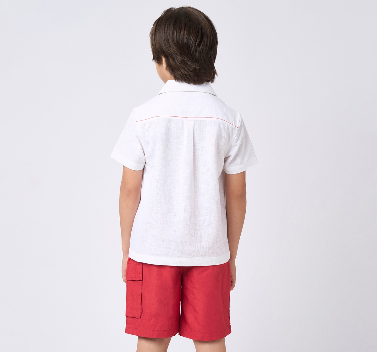 Boys half sleeves shirt White