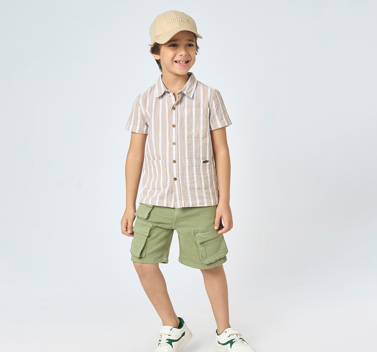 Boys half sleeves shirt Beige