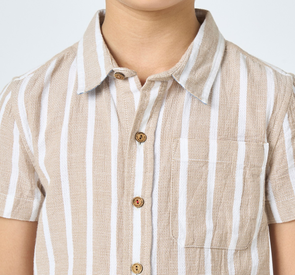Boys half sleeves shirt Beige