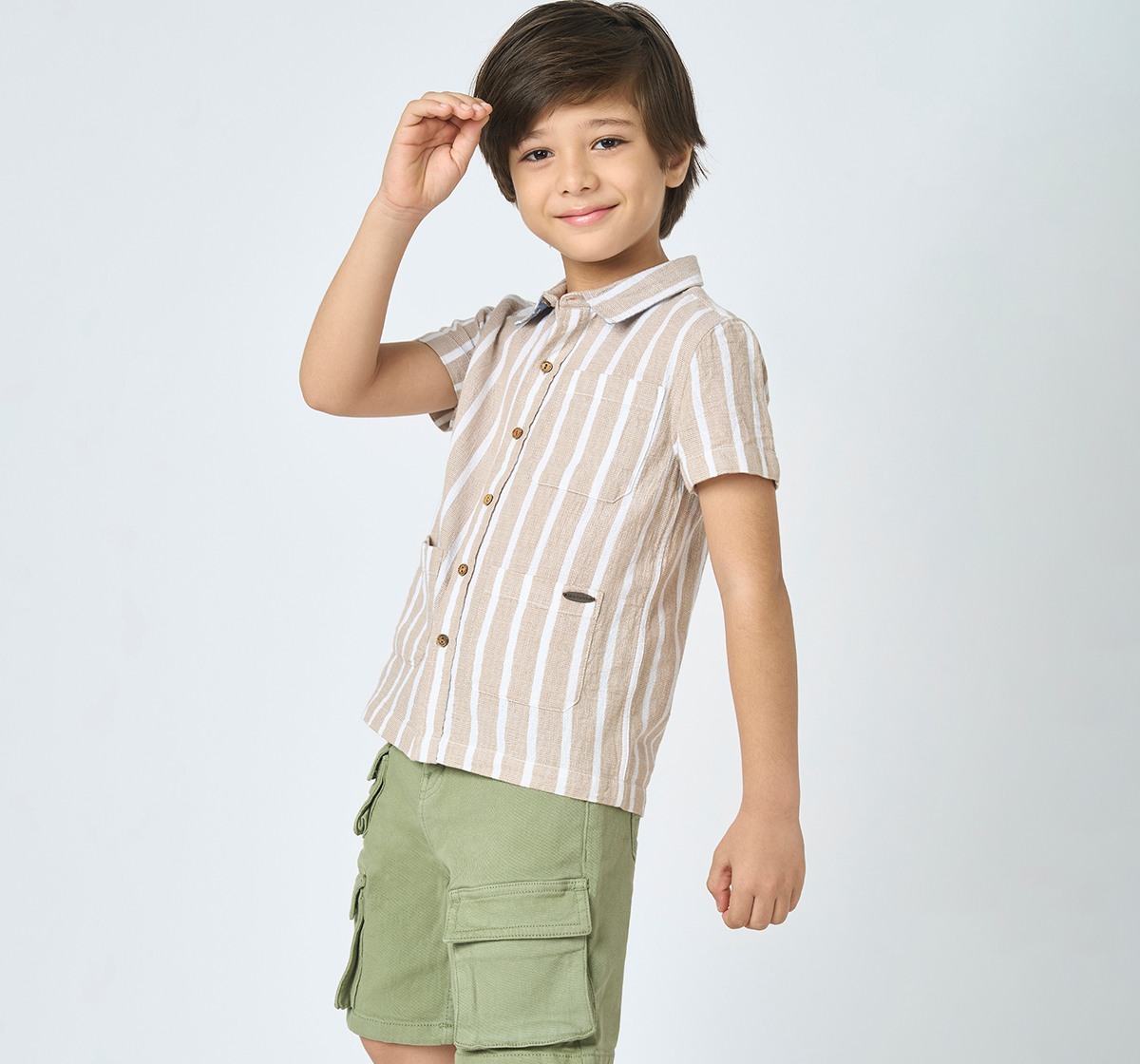 Boys half sleeves shirt Beige