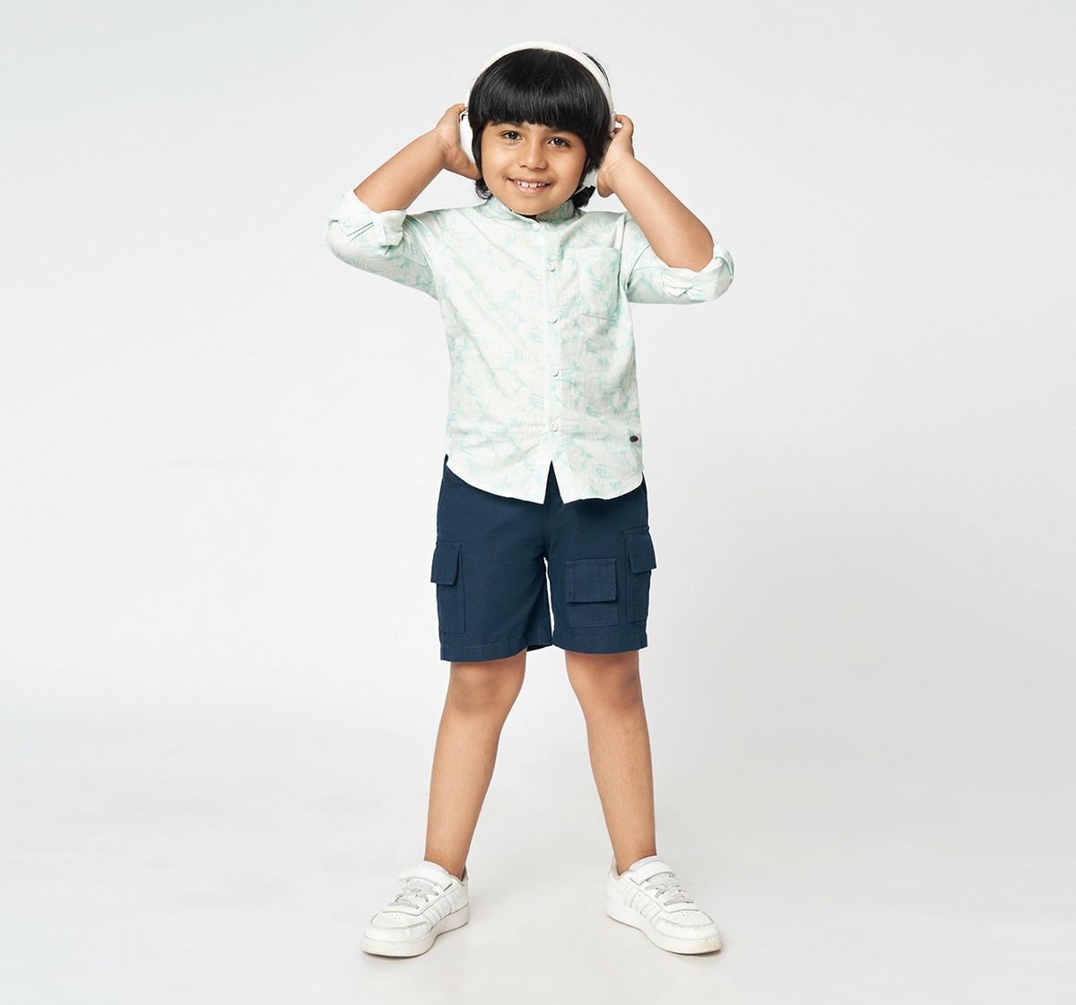 Boys half sleeves shirt Green