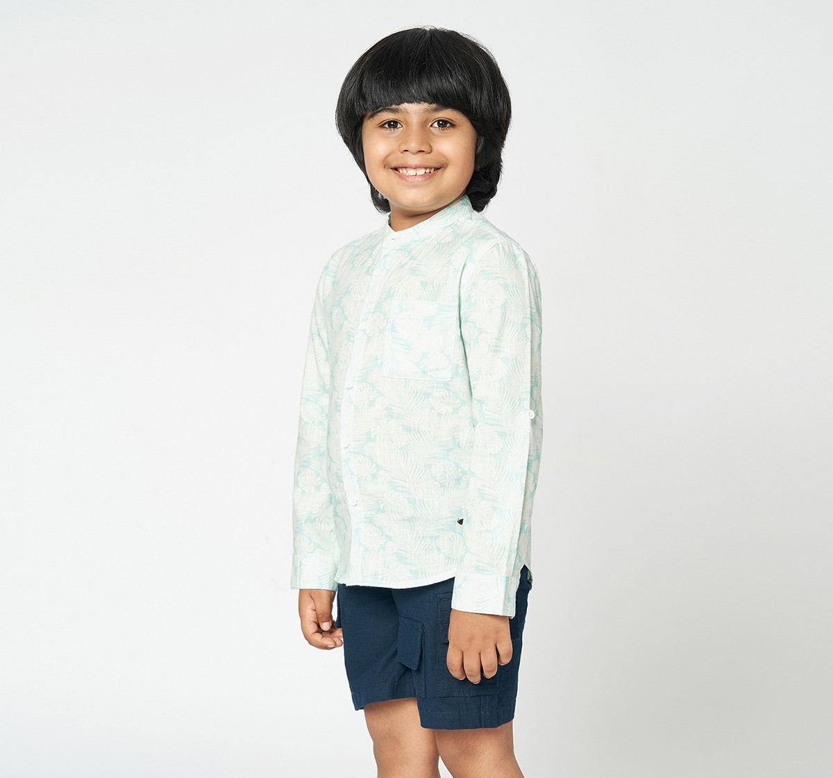 Boys half sleeves shirt Green