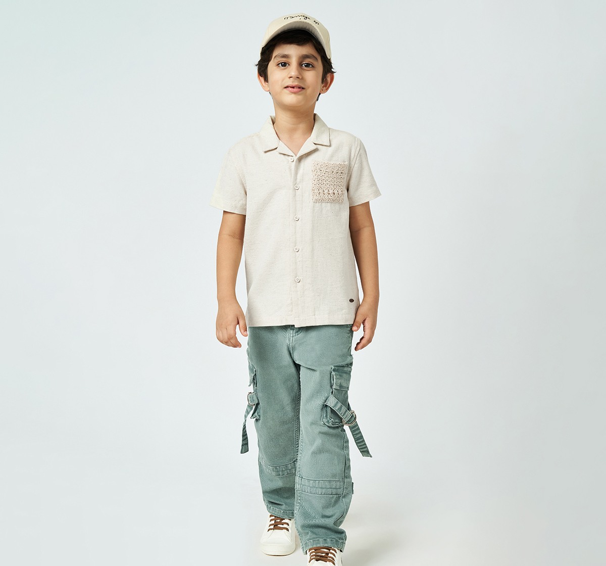 Boys half sleeves shirt Beige