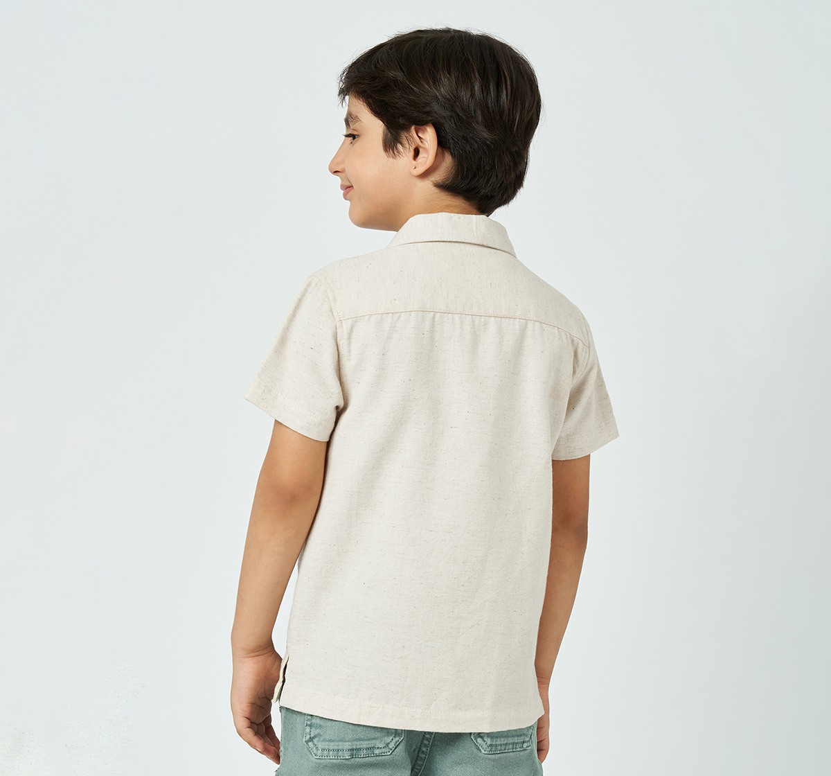 Boys half sleeves shirt Beige