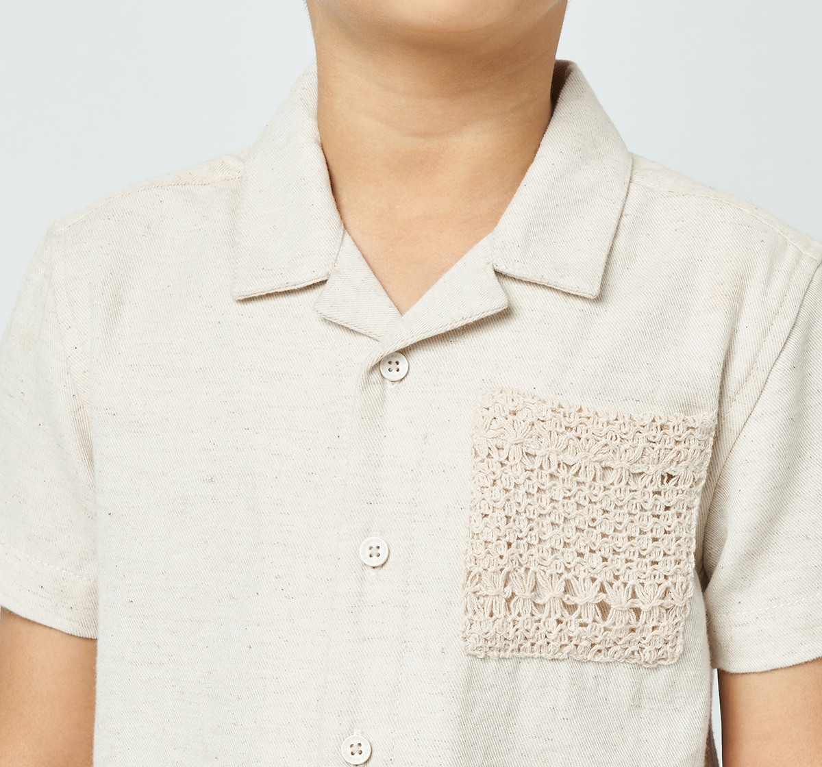Boys half sleeves shirt Beige