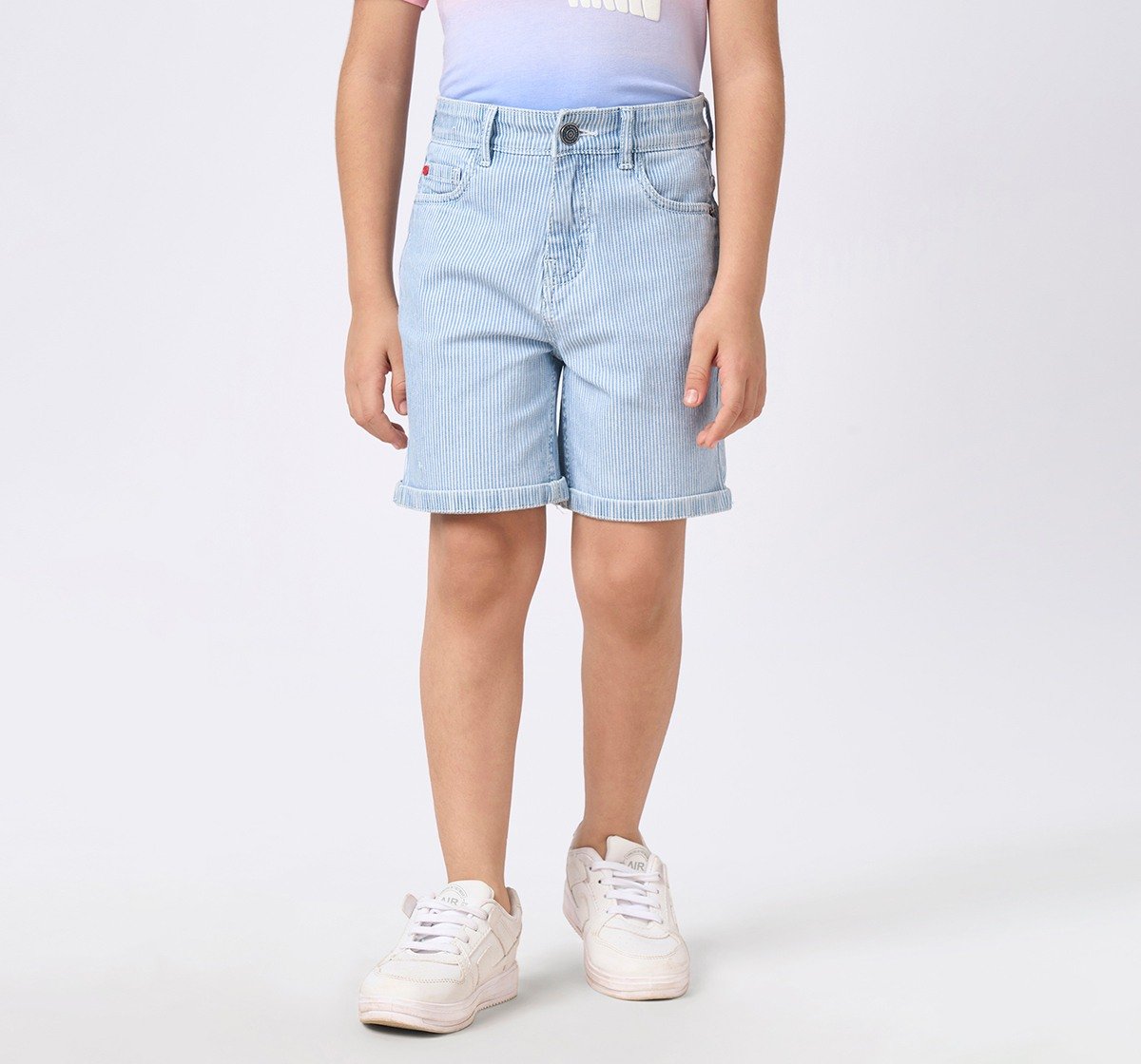 Boys stripe denim shorts  Blue