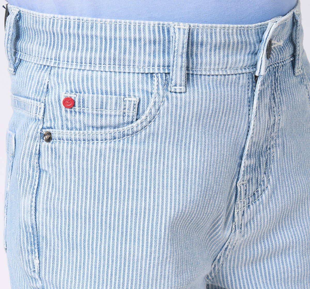 Boys stripe denim shorts  Blue