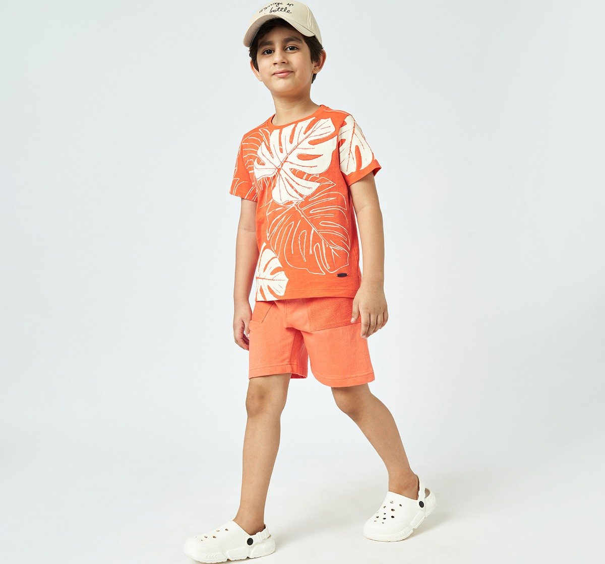 Boys knit shorts Orange